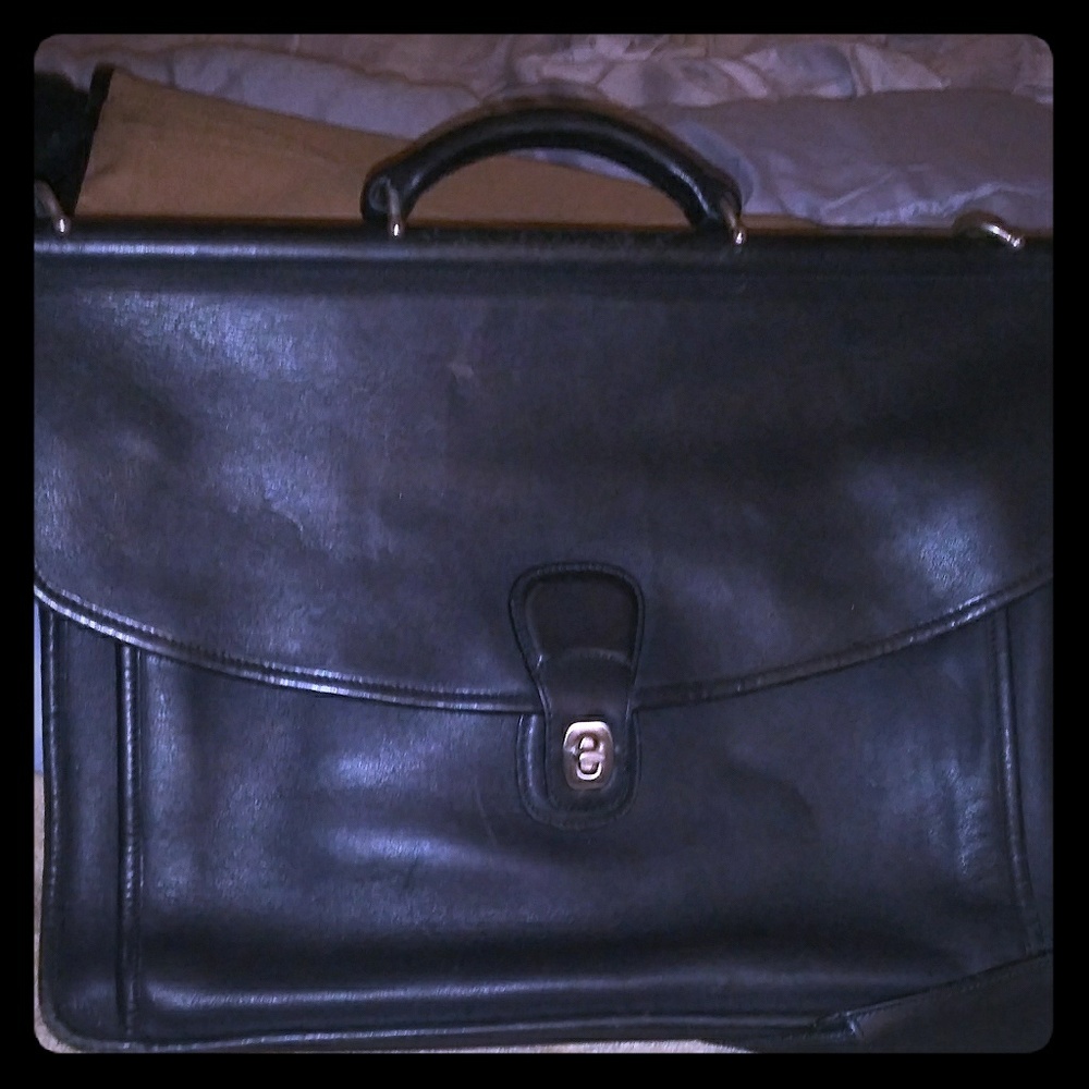 Leather Coach Brief Case